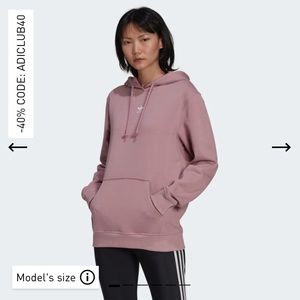 Dust pink Adidas hoodie